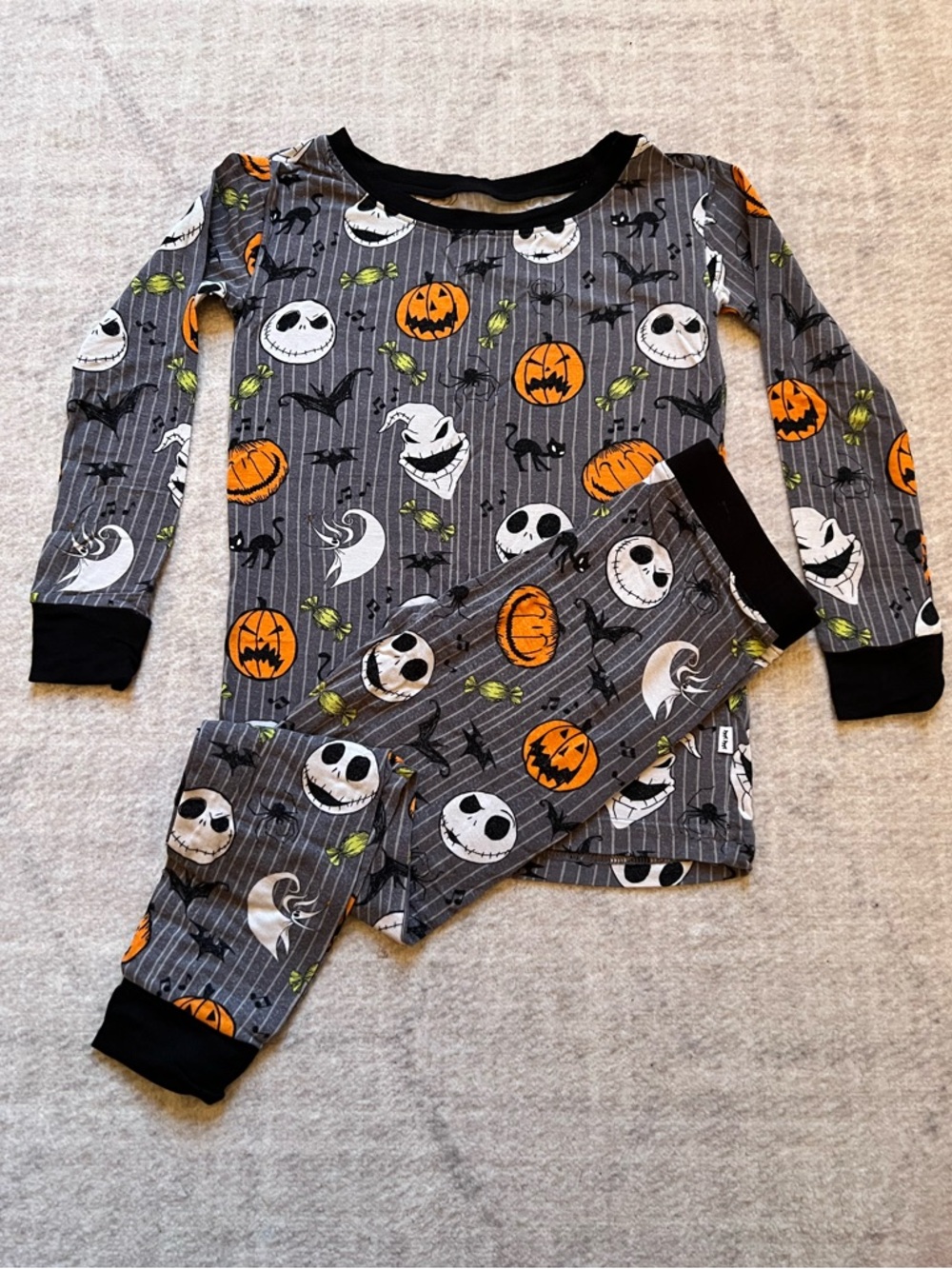 Little Sleepies Nightmare Before Christmas Bamboo Two-Piece LS Pajamas (3T)